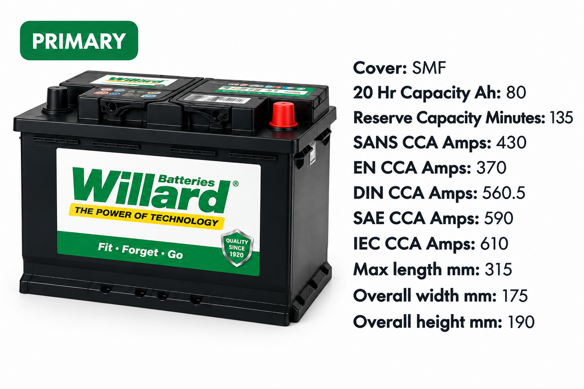 BATTERY 668-EFB-80AH