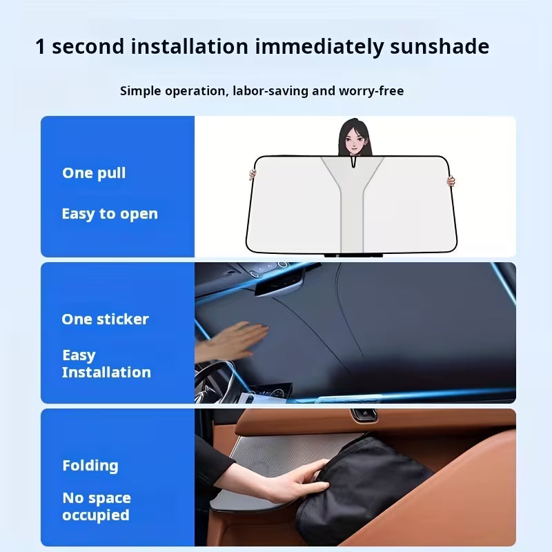 Universal Portable Car Windshield Sunshade