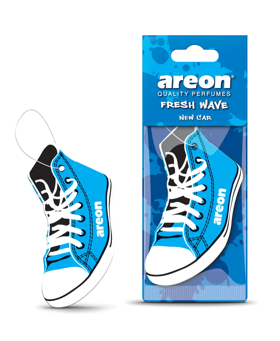 AIR-FRESHENERS TYPE "AREON FRESH WAVE PAPER" NEW CAR